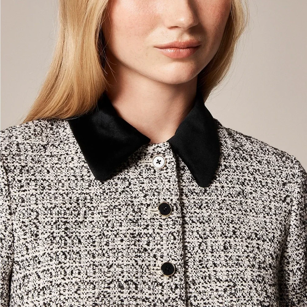J crew checkers tweed Parc dress in tweed